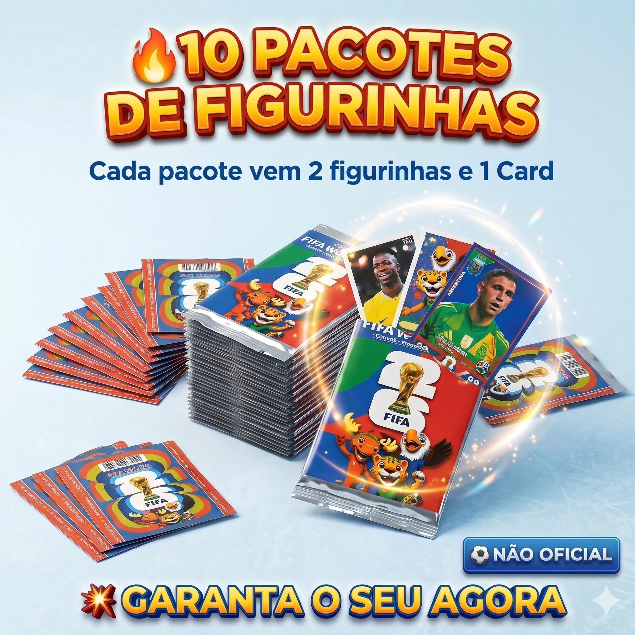 10 Pacotes de Figurinhas
